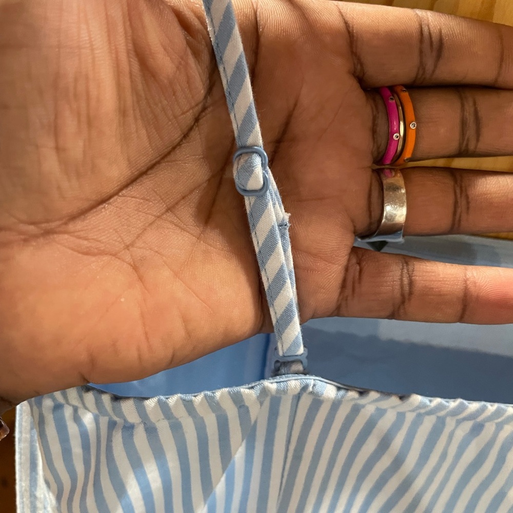 A New Day Blue Strapless Sundress Wedding Guest No belt - Picture 9 of 9